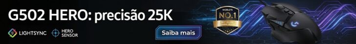 Mouse Gamer Com Fio Logitech G502 Hero, RGB Lightsync, 11 Botões Programáveis, Sensor Hero 25k, Ajustes De Peso, Preto